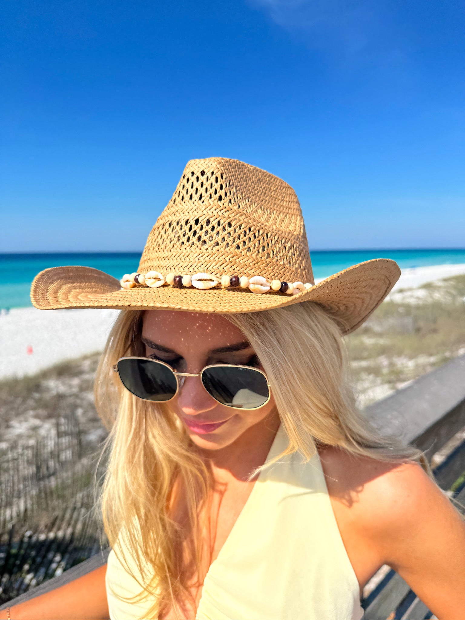 Straw Shell Cowboy Hat – Bella Rose Boutique
