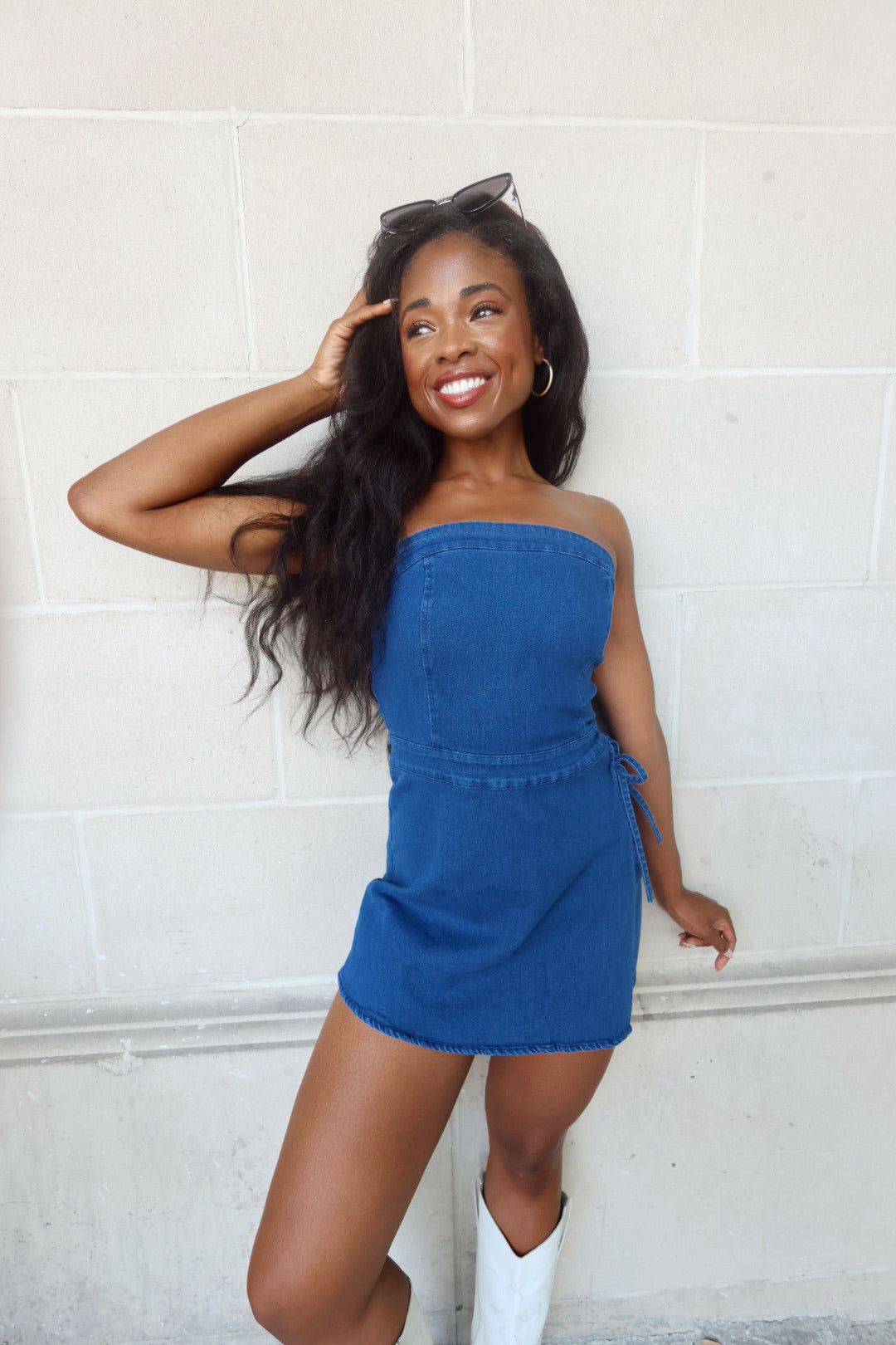 Dreaming in Blue Denim Romper – Bella Rose Boutique