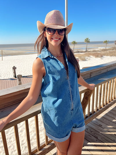 So You Say Denim Romper