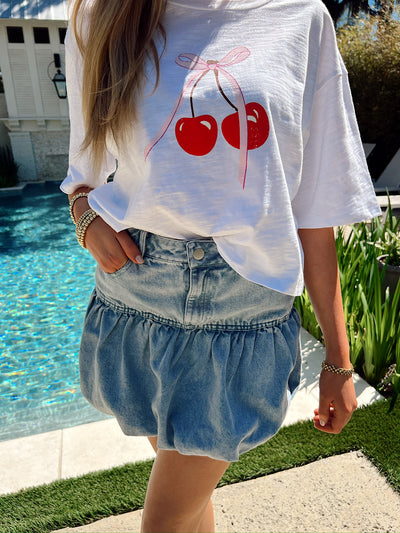 Got This In The Bag Denim Mini Skirt
