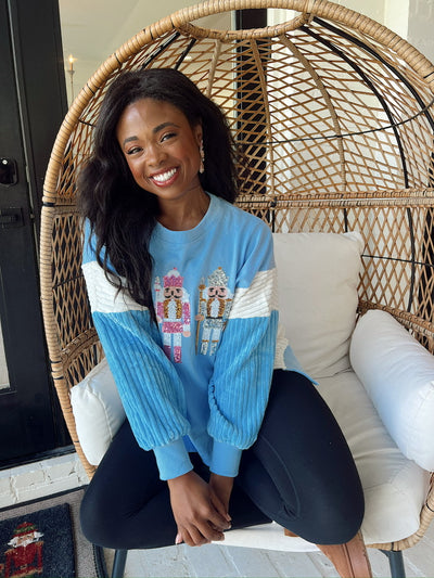 Sequin Nutcracker Pullover Sweater