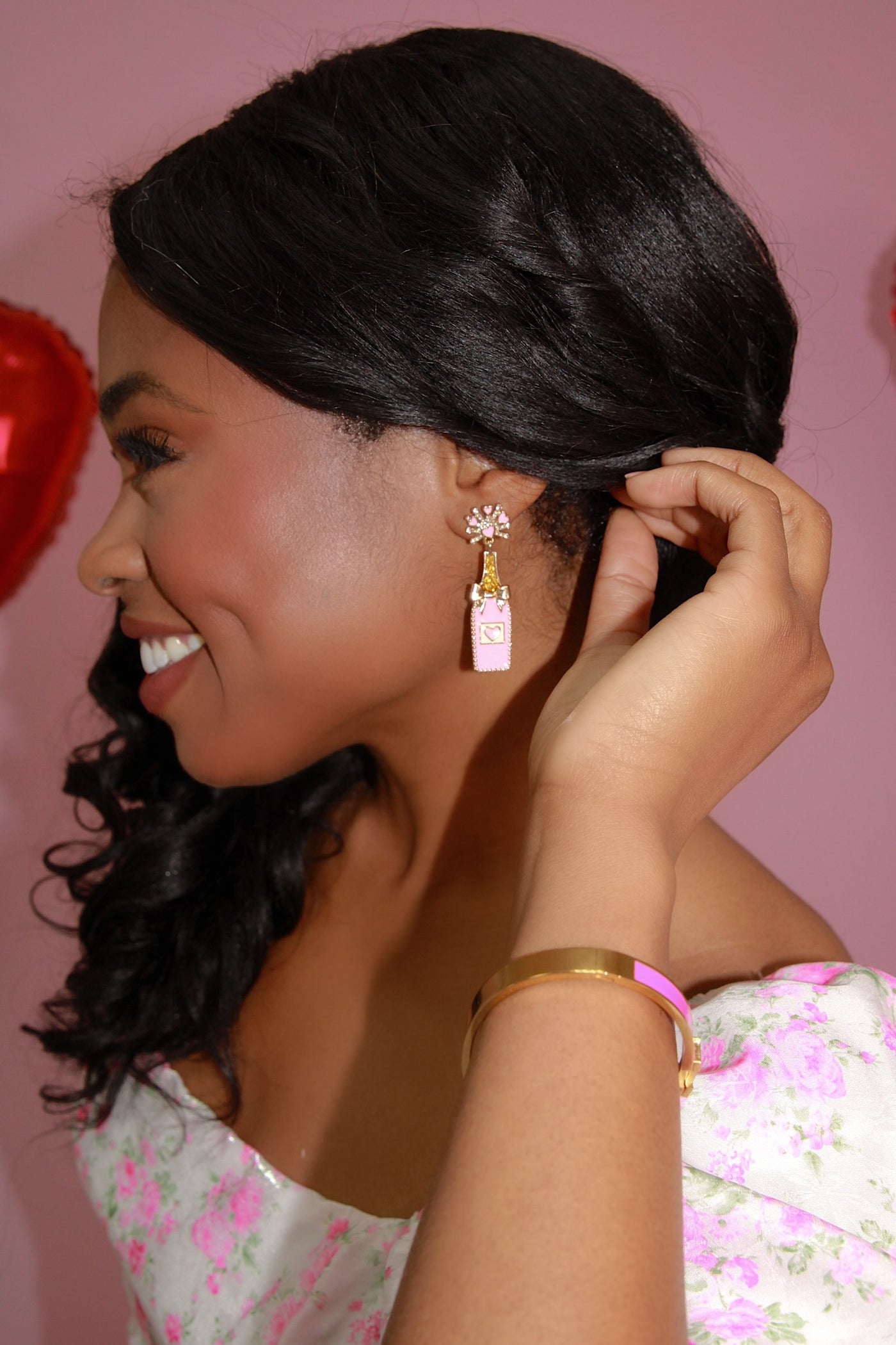 Toasting Love Dangle Earrings
