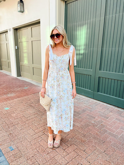 Was It Ever Love Floral Midi Dress
