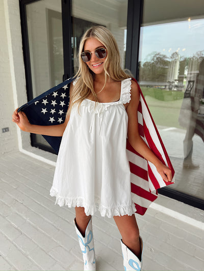 Just Might Be Love Ruffle Mini Dress