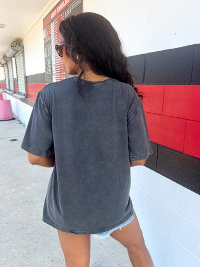 Camo Gameday Oversized Graphic Top