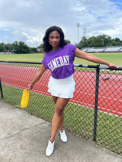 Gameday Cropped Terry Top
