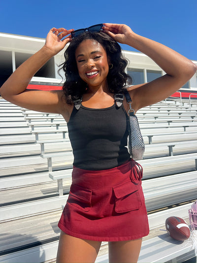 Stylish On The Sideline Denim Skort