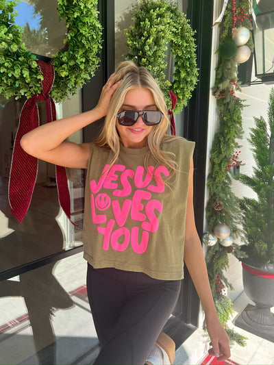 Jesus Loves You Muscle Tank