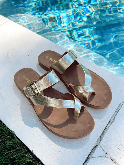Summer Spritz Metallic Sandals