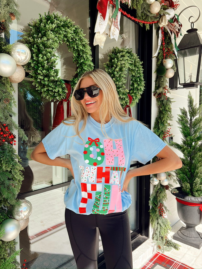 Oh What Fun Christmas Graphic Top