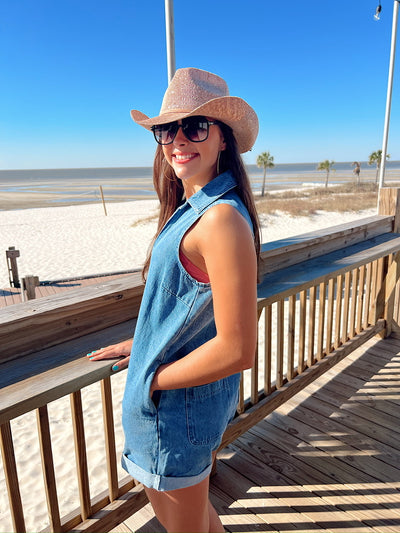 So You Say Denim Romper