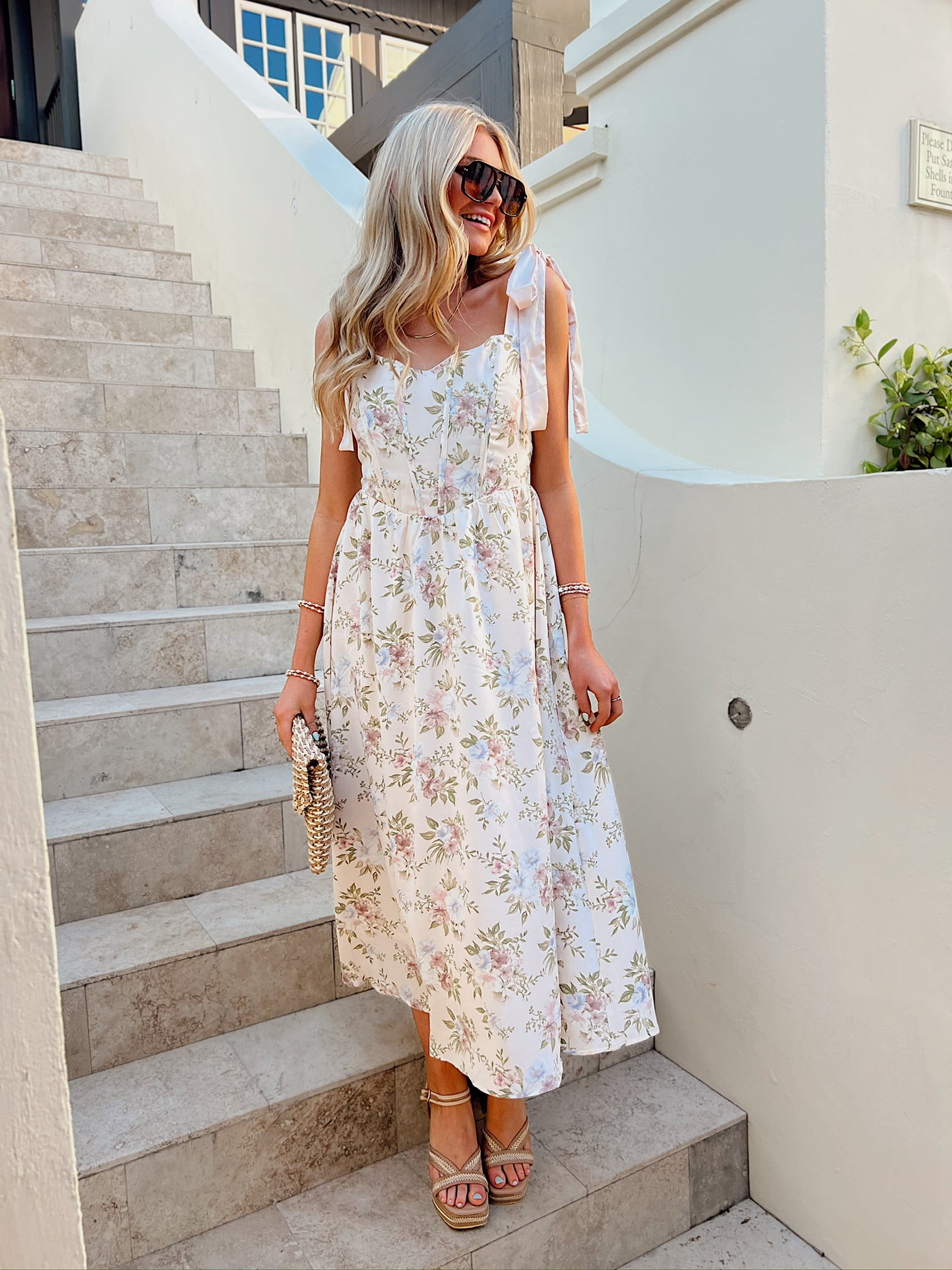 Was It Ever Love Floral Midi Dress