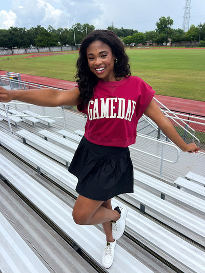 Gameday Cropped Terry Top