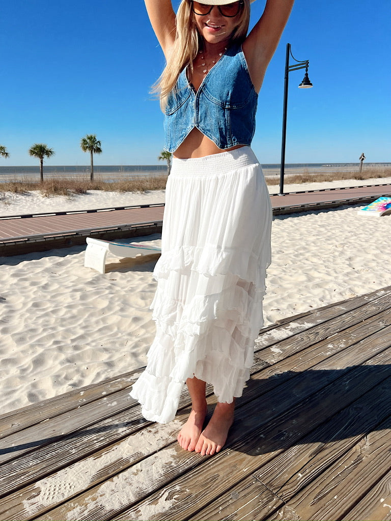 Grace In Every Step Tiered Maxi Skirt