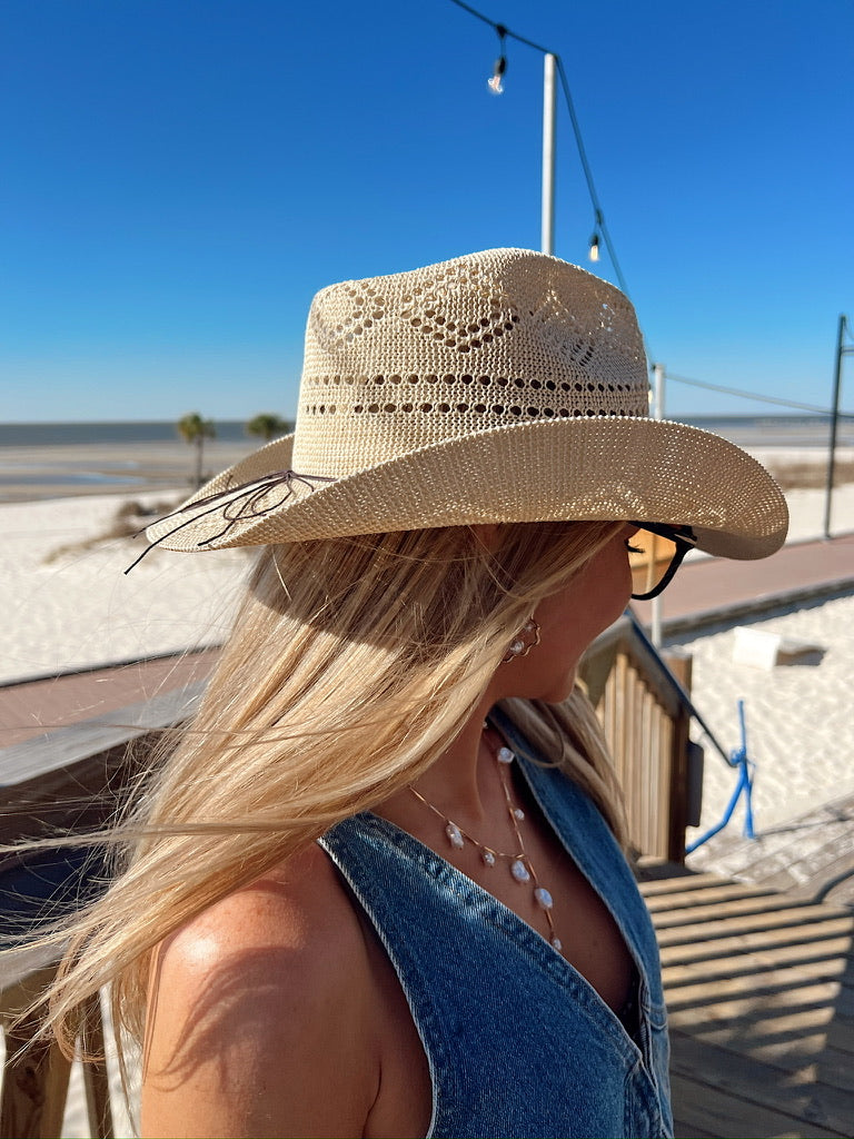 C.C Sittin' In The Sun Straw Cowboy Hat