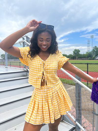 Flirty Nature Gingham Skort