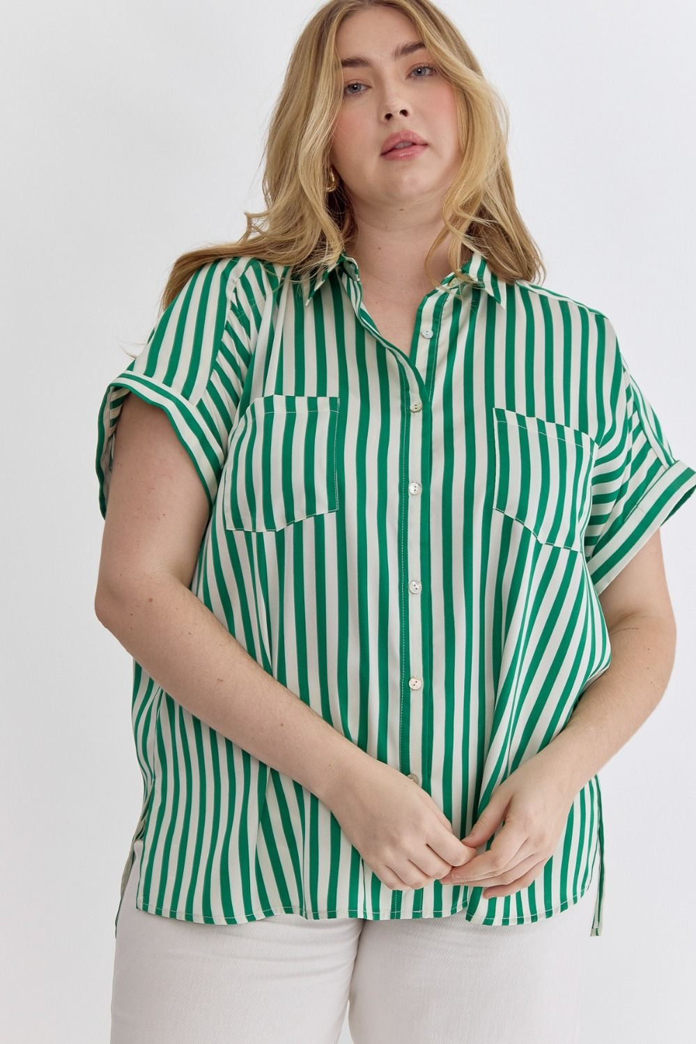 Down To Business Striped Blouse