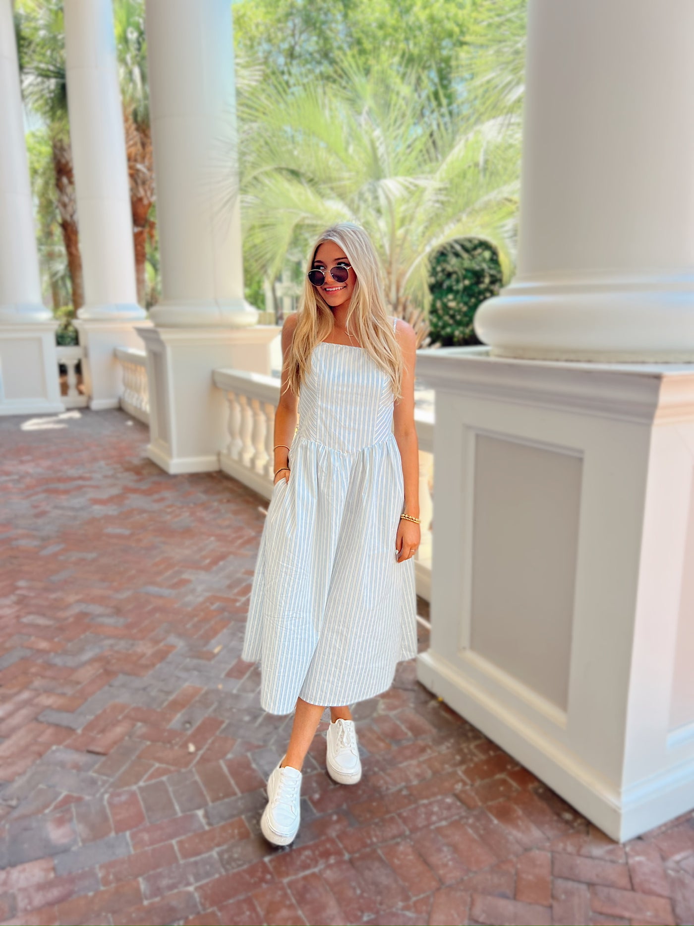 Sunshine & Seaside Striped Midi Dress