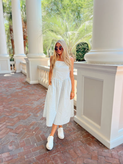Sunshine & Seaside Striped Midi Dress