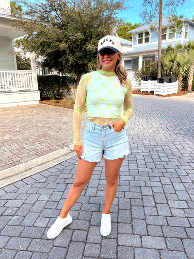 Kick It With Me Mesh Top