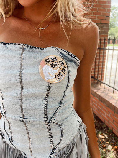 A Wild Ride Fringe Denim Dress