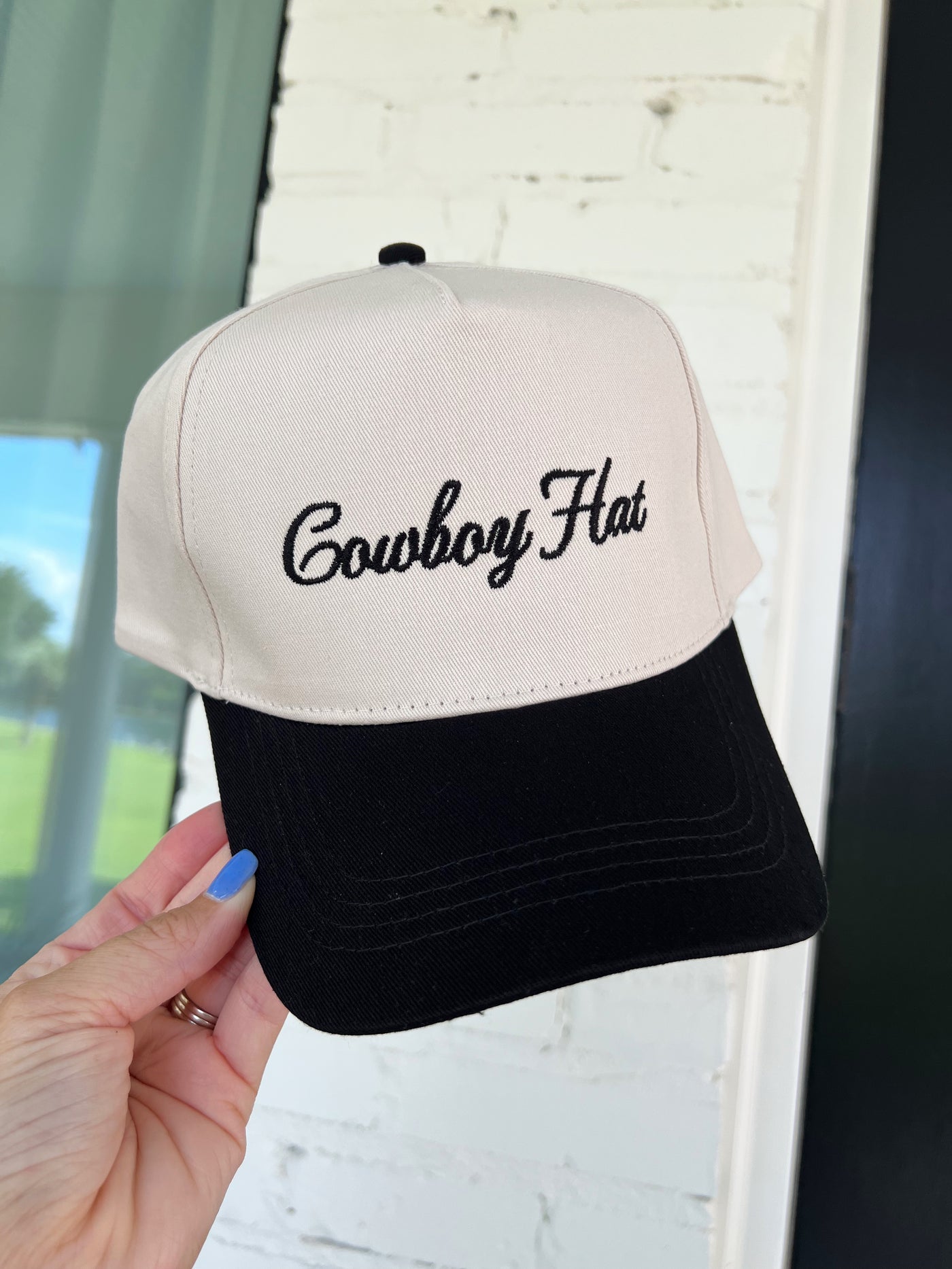 Two tone Cowboy Hat Trucker Hat