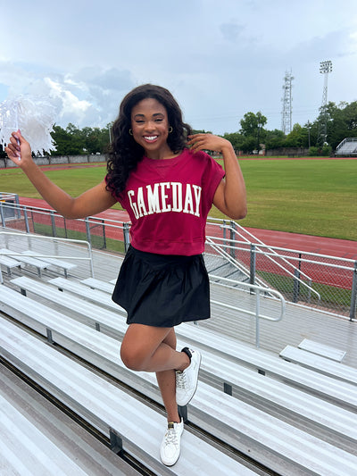Gameday Cropped Terry Top