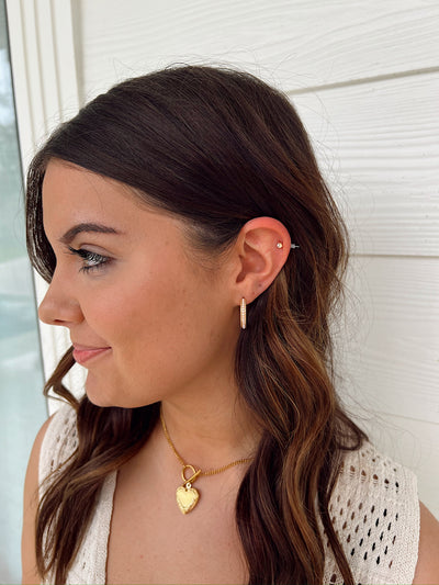 Posh Pearl Hoop Earrings