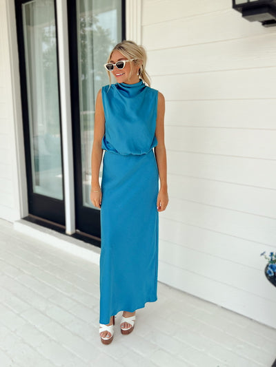Midnight Skies Satin Two-Piece Set