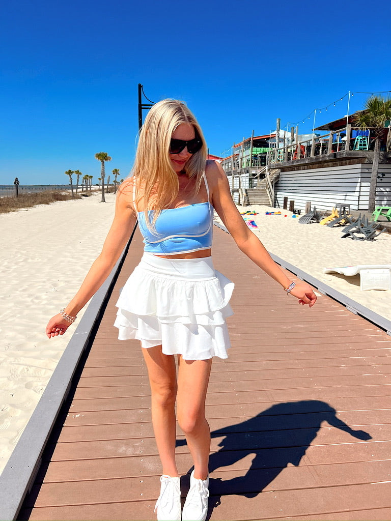Where To Next Ruffled Skorts