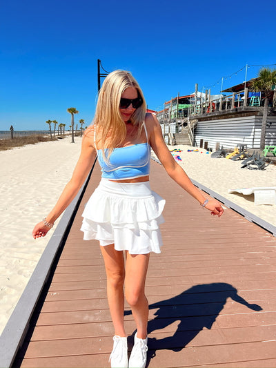 Where To Next Ruffled Skorts