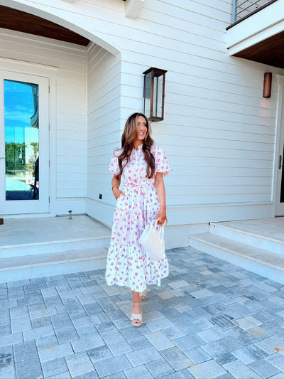 Leaving You Breathless Floral Midi Dress