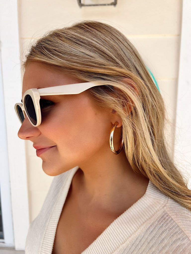 Pop Off Queen Hoop Earrings