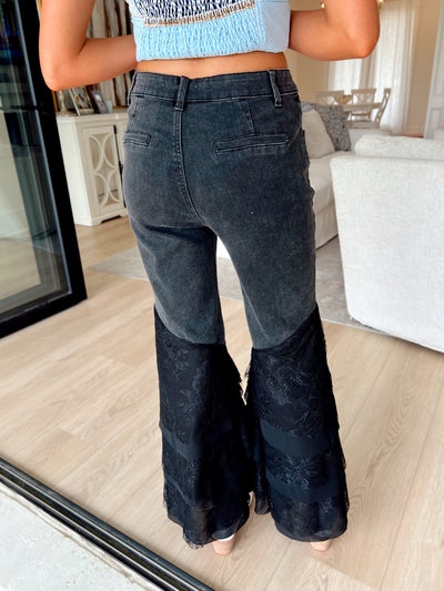 Strutting In Style Ruffled Jeans
