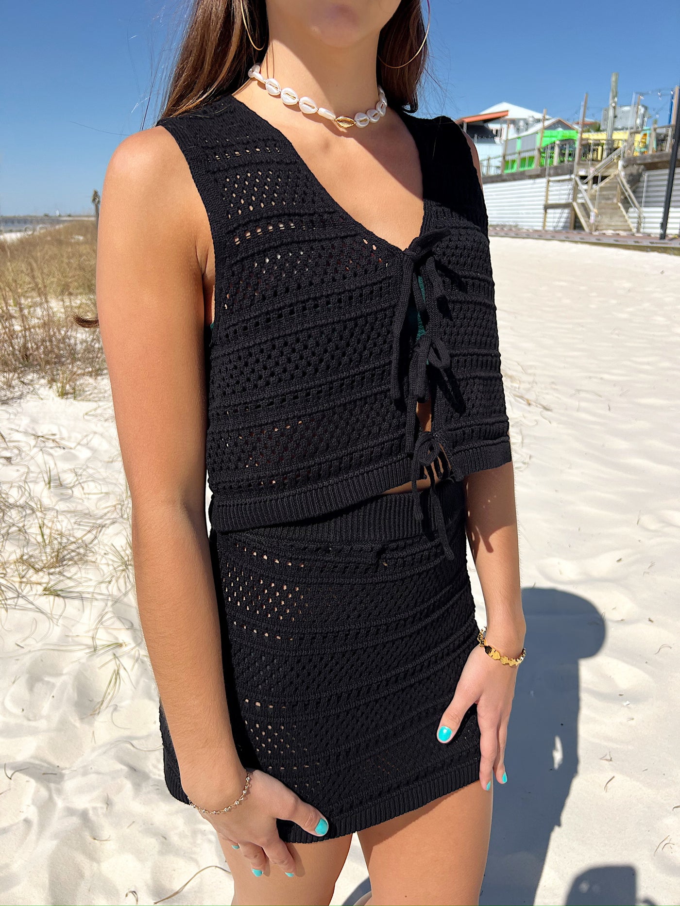 Flirty Beginnings Crochet Two-Piece Set