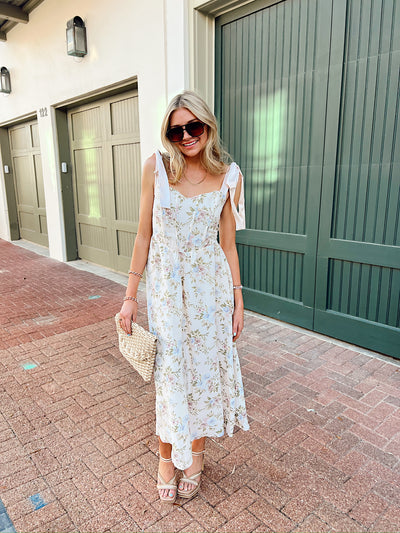 Was It Ever Love Floral Midi Dress