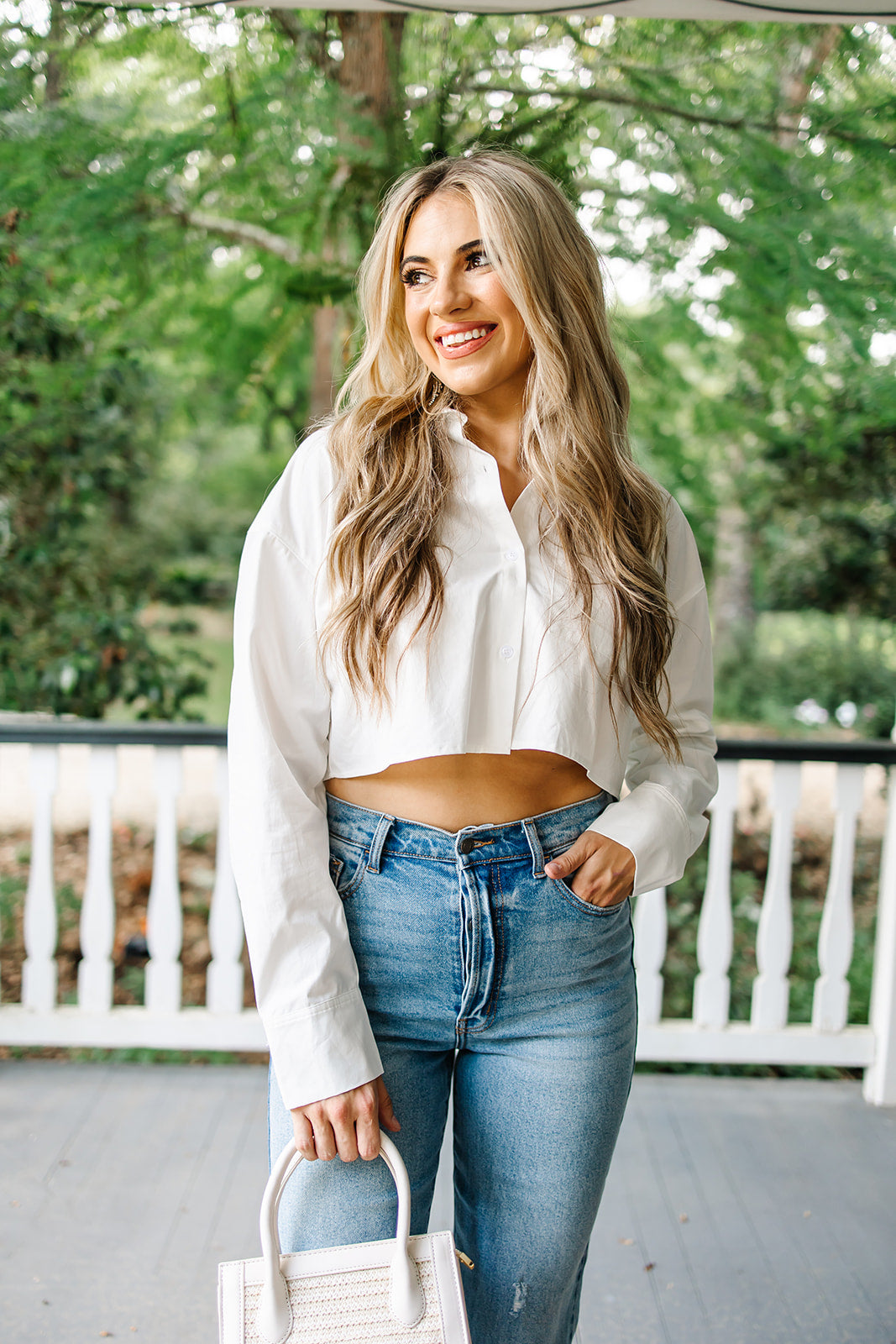 Feeling Enlightened Collared Crop Top