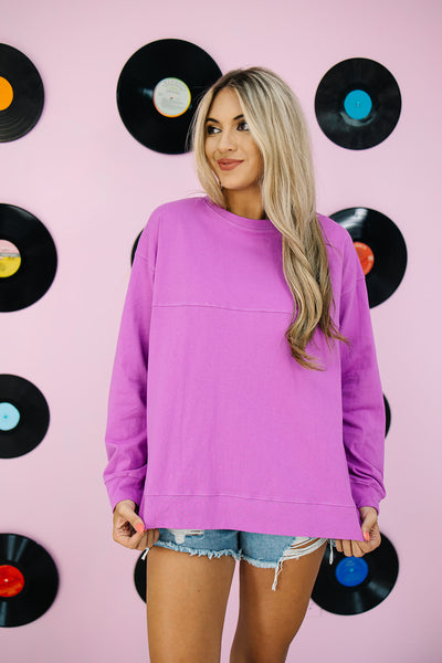 Sequin 'Good Vibes Only' Long Sleeve Top