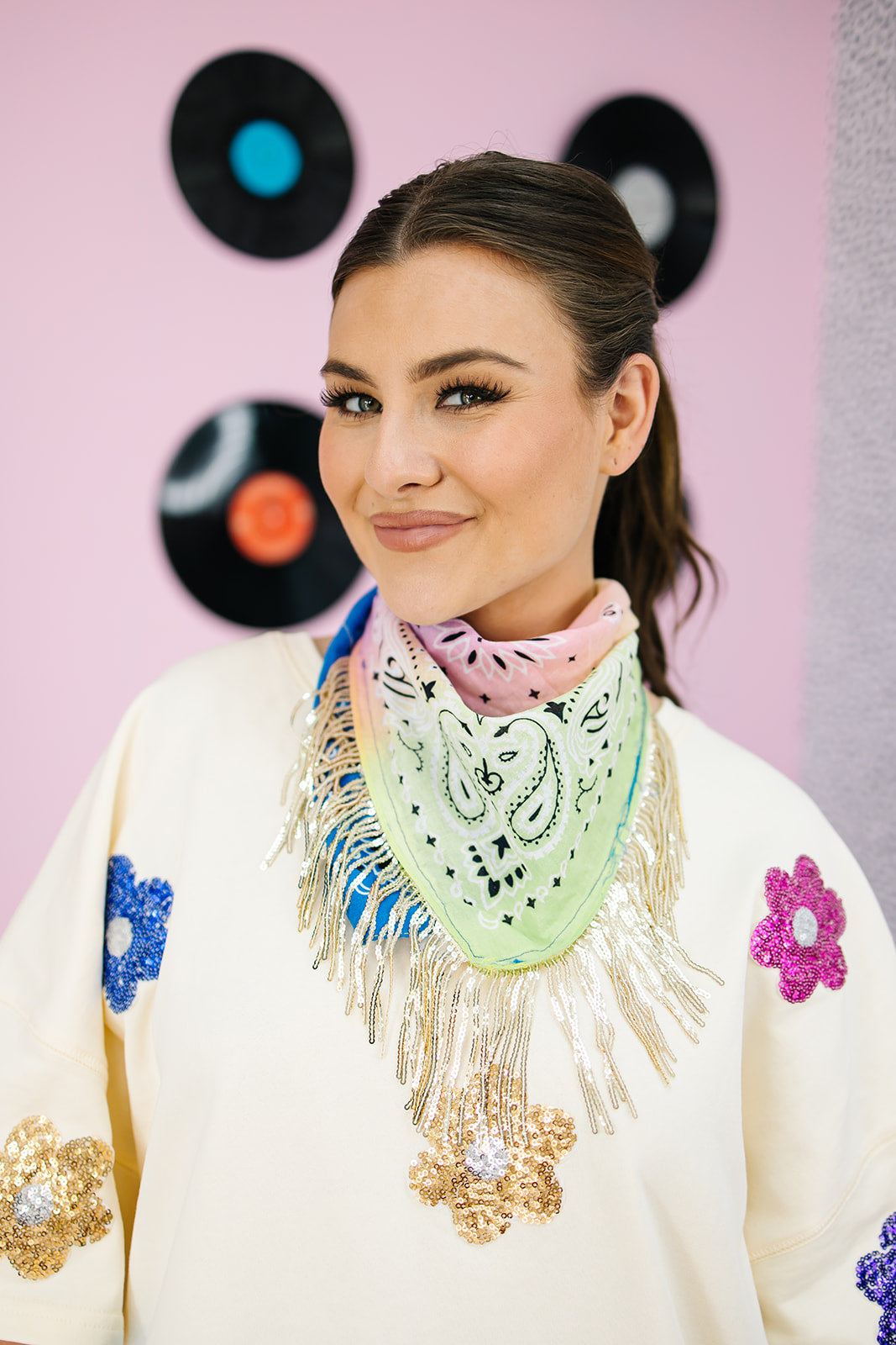 Western Glam Fringe Bandana