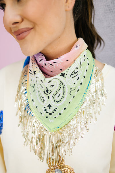 Western Glam Fringe Bandana