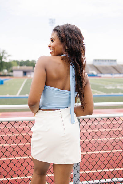Little Distracted Faux Leather Skirt