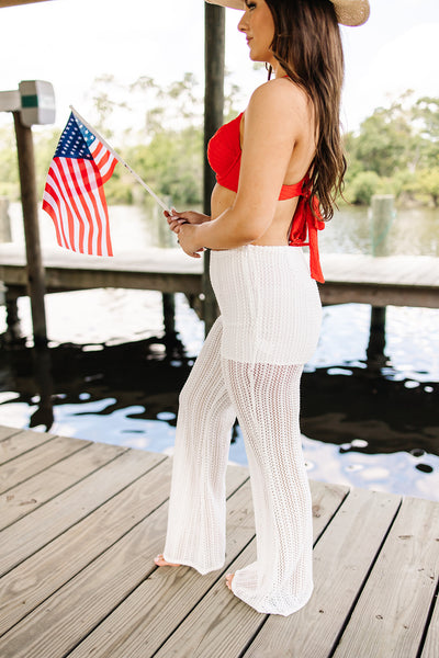 Caribbean Sunrise Crochet Pants