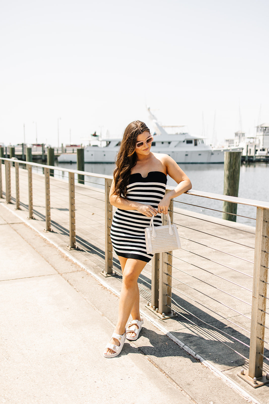 Any Other Day Striped Knitted Dress