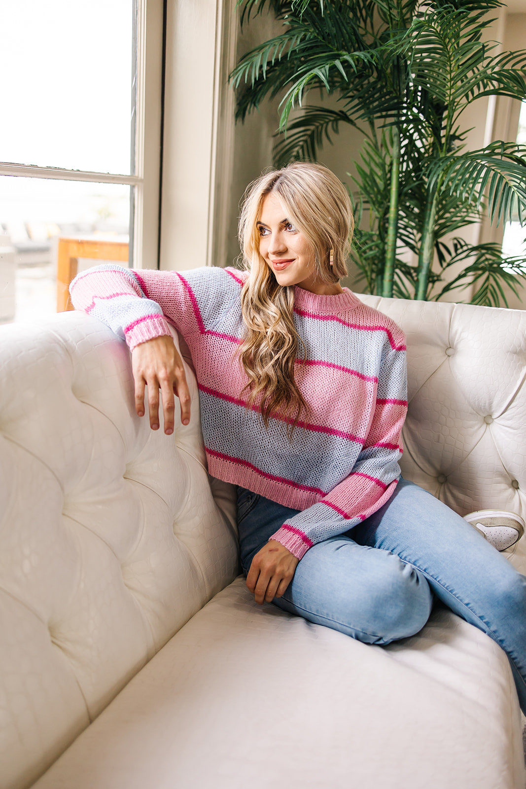 Sweet As Cotton Candy Sweater