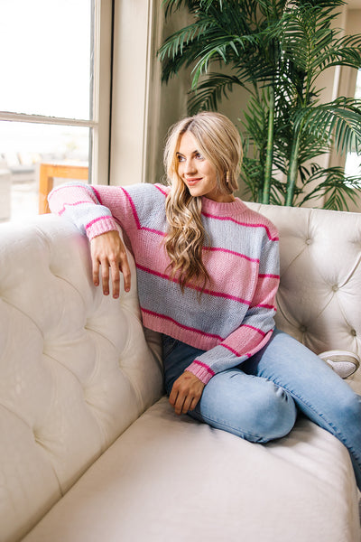 Sweet As Cotton Candy Sweater