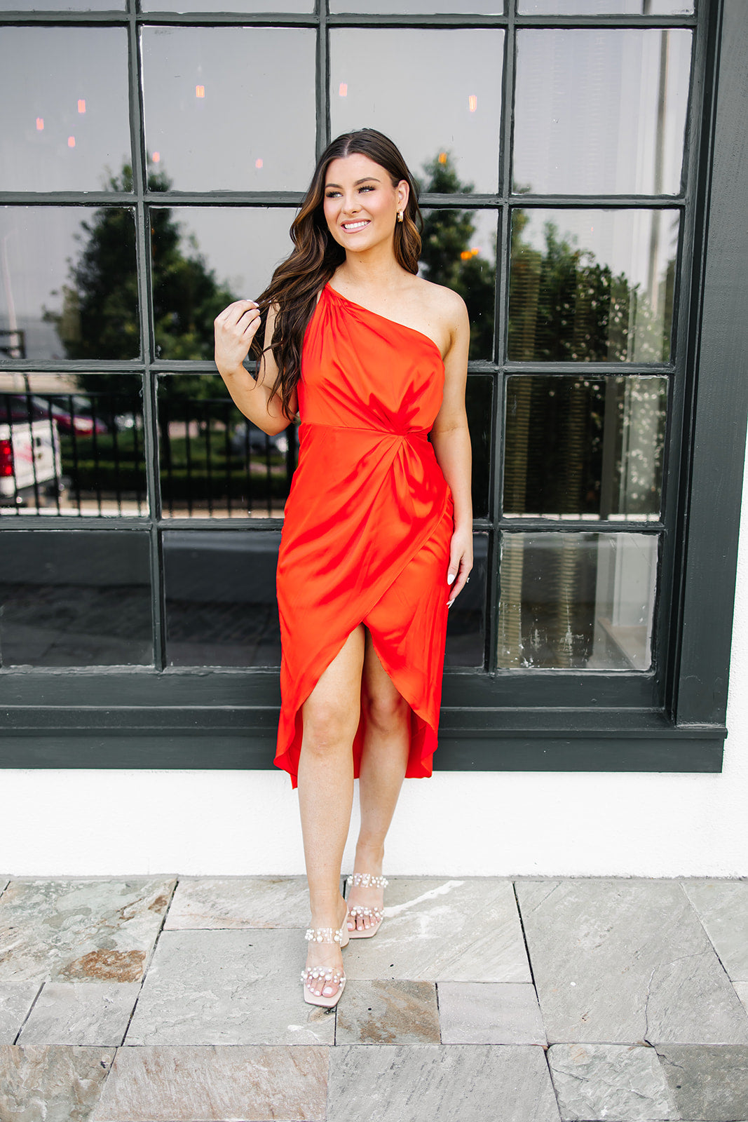 End Game Satin Midi Dress