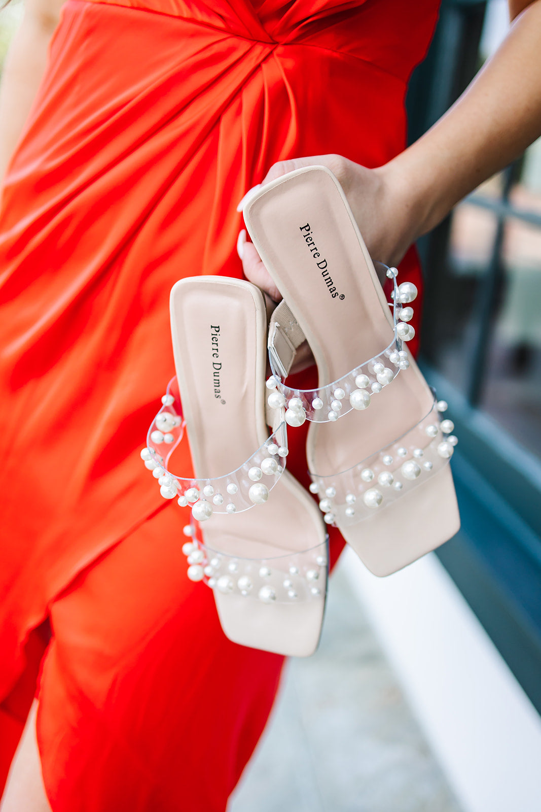 Sweet Moments Pearl Embellished Heels