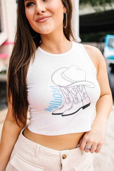 Howdy Cowboy Boots Tank Top