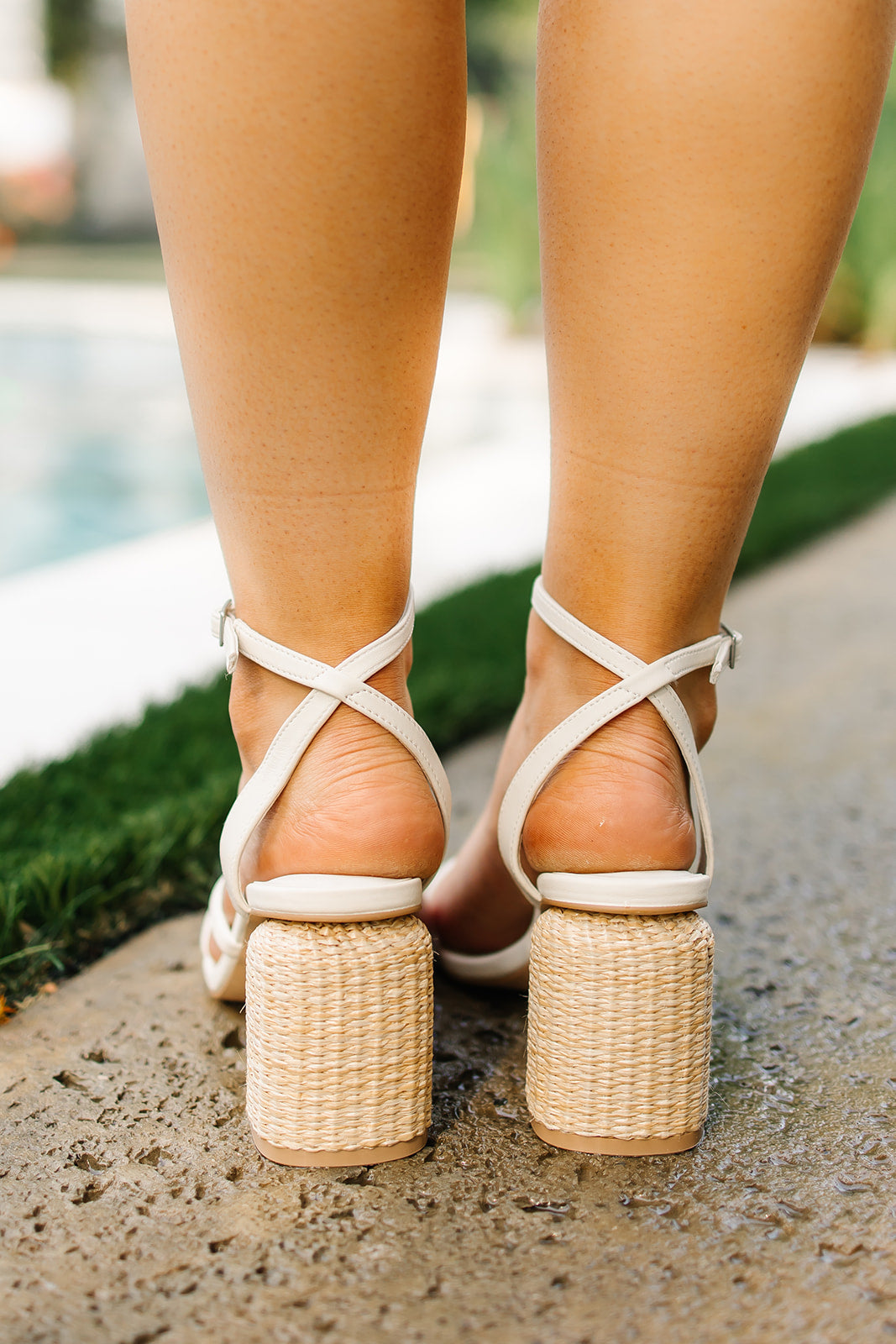Alaia Raffia Heels