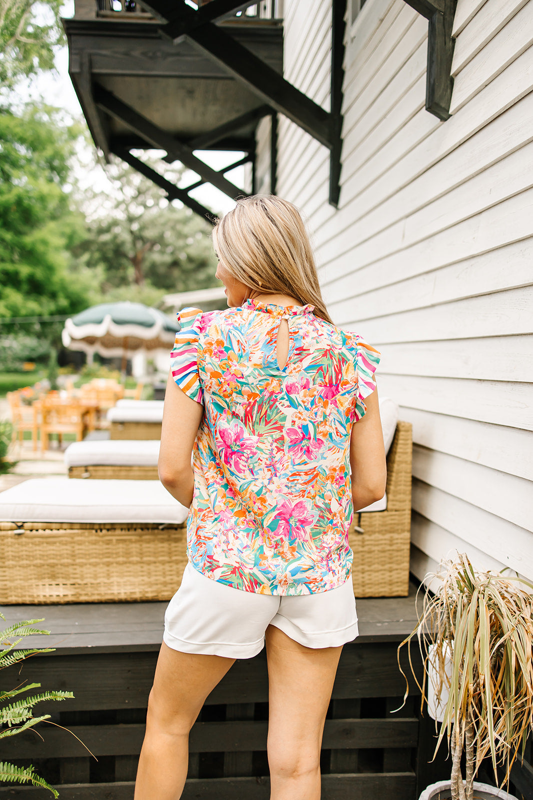 Rainbow Eyes Floral Top